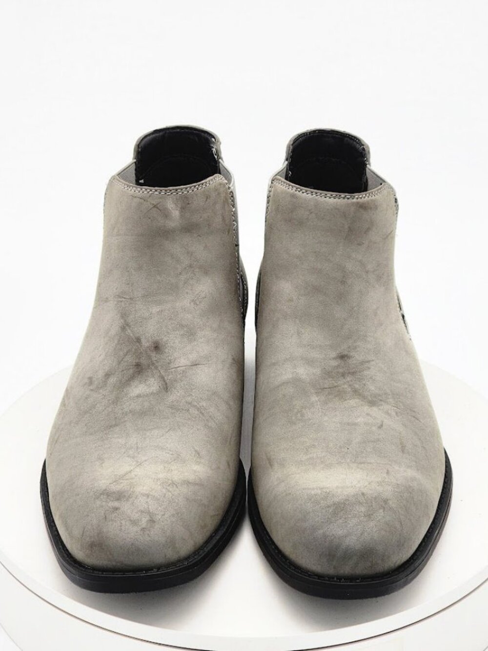 Madden Maxxin Gray Suede Chelsea Boots Men’s Size 12 Ortholite Ankle Boots - Picture 9 of 14